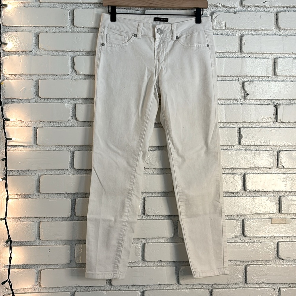 Willi Smith skinny white jeans womens